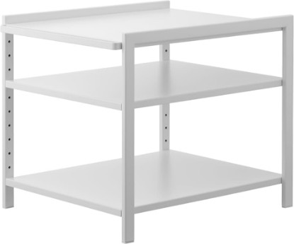 Picture of YAMAZAKI Home Kitchen Storage Rack, 3-Tier Adjustable Shelves, Steel, White | Three Heavy-duty steel shelves hold hot plates and pans. Helps keep everyday spaces organized. Suits modern home storage.