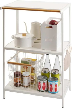 Picture of YAMAZAKI Home Tower Kitchen Appliance Storage Rack Metal Shelving Unit - Standing Organizer Heavy Duty Shelves - 35-Inch, 35" - Steel