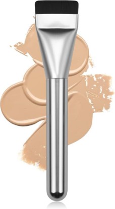 Picture of Flat Foundation Brush,Korean Makeup Brush Spatula Facial Brush | For Liquid Foundation,Premium Face Makeup Brush for Blending Cream (Silver)