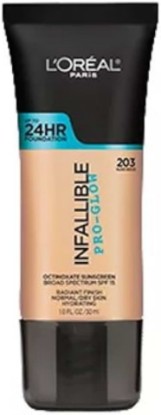Picture of L'Oreal Paris Makeup Infallible Up to 24HR Pro-Glow Foundation, Nude Beige, 1 fl oz.