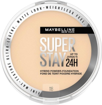 Picture of MAYBELLINE Super Stay Up to 24HR Hybrid Powder-Foundation, Medium-to-Full Coverage Makeup, Matte Finish, 118, 1 Count