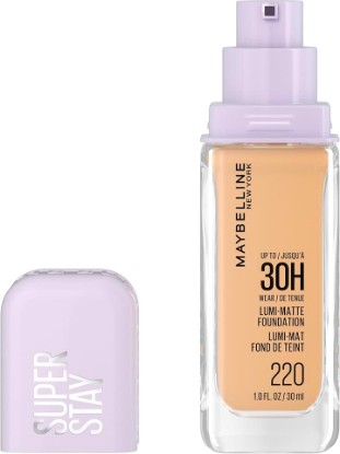 Picture of MAYBELLINE Super Stay Lumi-Matte Foundation, Lightweight and Buildable Full Coverage Foundation Makeup For Up To 30HR Wear, 220, 1 Count