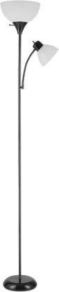Picture of Globe Electric 67135 72" Floor Lamp with Adjustable Reading Light, Bright, Easy-to-Assemble Torchiere for Bedroom, Living Room & Office - Space-Saving Slim Design