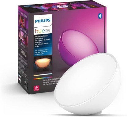 Picture of Philips Hue Go Smart Portable Table Lamp, 1-Pack, White | White & Color Ambiance, LED Colour-Changing Light, Dimmable, Indoor and Outdoor Use, App and Voice Control