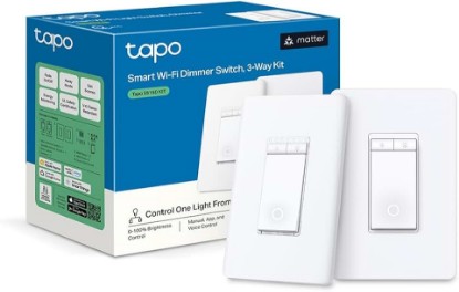 Picture of Tapo Matter Smart 3-Way Dimmer Switch Kit, S515D KIT | Energy Monitoring, Neutral Wire Required, Works with Alexa/Siri/Google Home/SmartThings, UL Certified, 2.4GHz Wi-Fi