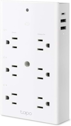 Picture of Tapo Smart Plug Outlet Extender, P306, 3 Individual Smart Outlets | Surge Protector, 18W Fast Charging, 1x USB-C & 2X USB-A, Smart Night Light, Works w/Apple HomeKit, Alexa & Google Home
