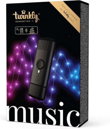 Picture of Twinkly Music Bluetooth/Wi-Fi USB-Powered Sound Sensor Gen II Smart LED Music Syncing Christmas Lights Audio-Visual Music Light Sync Experience Sound Sensor BPM Detector