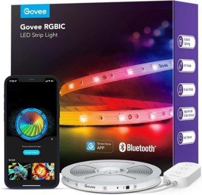 Picture of Govee 16.4ft RGBIC LED Strip Lights, LED Lights for Bedroom, APP Control | DIY Multiple Colors on One Line, Color Changing Lights for Home Decor, Bluetooth Strip Lights with APP Control