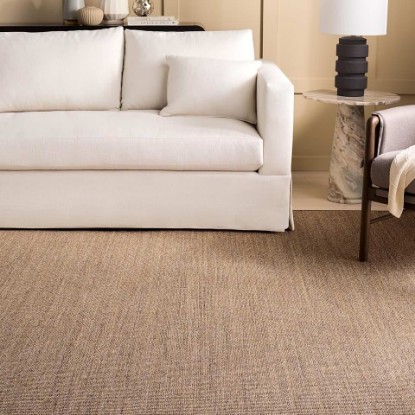 Picture of Martha Stewart x SAFAVIEH Area Rug Collection - 9' x 12', Light Brown, Sisal & Jute, Farmhouse Style, Ideal for Living Room, Bedroom, Office, Dining Space (MSR9501T)