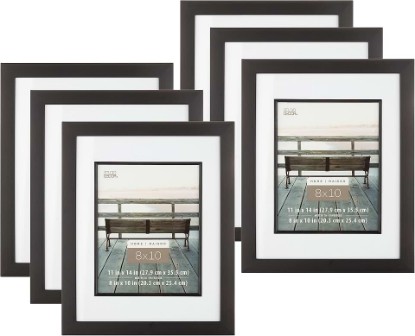 Picture of Studio Decor Home Black Studio Frame with Mat, 6 Pack