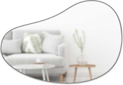 Picture of Umbra Pebble Wall Mirror 24x36" Modern Design, Titanium