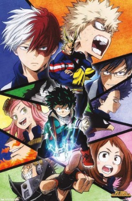 Picture of Trends International My Hero Academia-Faces Wall Poster, 22.375" x 34", Unframed Version, Bedroom