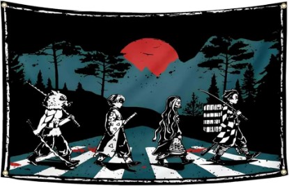 Picture of Anime Tapestry 3x5Feet Funny Flag Banner Wall Hanging Wall Décor for Dorm Bedroom Home Décor