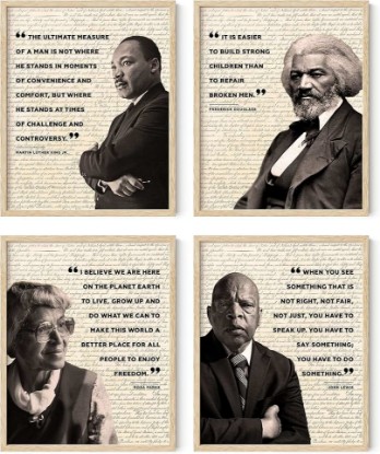 Picture of HAUS AND HUES African American Wall Art Black History Posters for Classroom Black History Month Posters & African American Decor, Classroom Decorations Unframed (8" x 10")