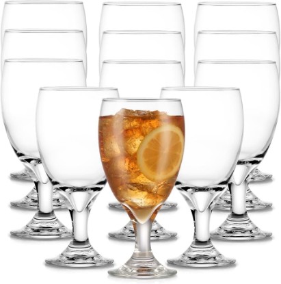 Picture of Libbey Classic Glass Goblets Set of 12, Stemmed Water & Tea Glasses | 16.25 oz Capacity for Iced Tea, Lemonade, Sangria, and More with Stemmed Design and Dishwasher-Safe Cleanup