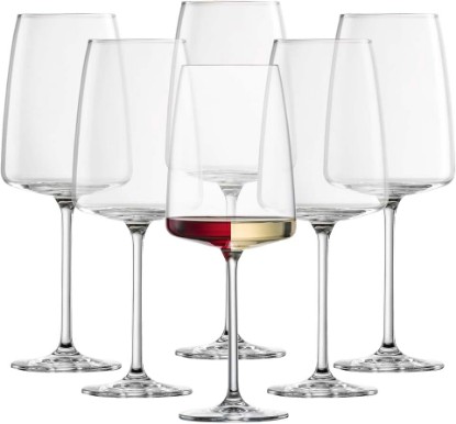 Picture of Zwiesel Glas Sensa Red Wine Glass (Set of 6), Wine Glasses for Red or White Wine, Dishwasher-Safe Machine-Made Tritan Crystal Glasses, Made in Germany (18.1 Oz)