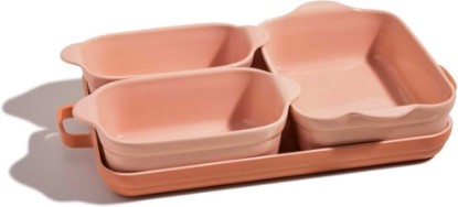 Picture of Our Place Bakeware Set, 5-Piece Nonstick Ceramic Bakeware & Griddle Pan | PFAS-free ceramic bakeware, stovetop-to-oven ceramic griddle pan, baking dishes, reusable oven mat, nonstick, non-toxic