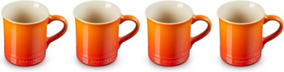 Picture of Le Creuset Stoneware Vancouver Mug, Set of 4, 14 oz. each, Flame