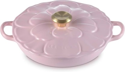 Picture of Le Creuset Enameled Cast Iron Petal Braiser, 2.25 qt., Chiffon Pink