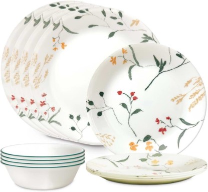 Picture of Corelle Vitrelle Signature Wildflower Scatter 12-Piece Dinnerware Set