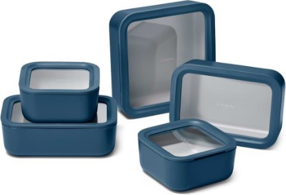 Picture of Caraway 13-Piece Glass Food Storage Container Set | Easy to Store, Non-Toxic Lunch Box, with Glass Lids, Organizer, Navy