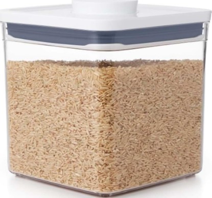 Picture of OXO Good Grips POP Container, Airtight Food Storage for Pantry, 2.8 Qt | Ideal for 5 lbs Sugar, Cookies or Crackers, Stackable, Push-Button Lid, Dishwasher Safe, Big Square Short Shape
