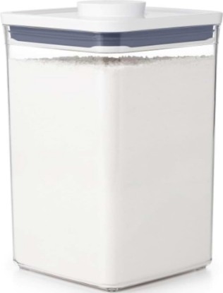 Picture of OXO Good Grips POP Container, Airtight Food Storage for Pantry, 4.4 Qt | One-push Airtight Seal, Store Dry Goods like Flour, Sugar or Pasta, Stackable, Dishwasher safe, Big Square Medium Shape