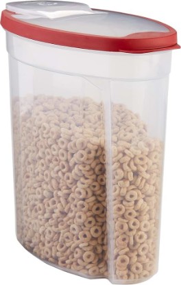 Picture of Rubbermaid Flex and Seal Cereal Keeper, 1.5 Gallon, BPA-Free, Clear with Red Lid, Airtight