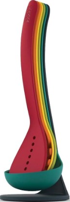 Picture of Joseph Joseph Nest Utensils Compact Stacking Kitchen Tool Set with Magnetic Storage Stand Nylon, 5-piece, Multicolored