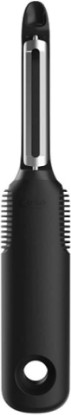 Picture of OXO Good Grips Swivel Vegetable Peeler with Soft Comfortable Handle - Black | Soft Non-Slip Grip on Handle, Built-in Potato Eye Remover, Rust Proof, Peels Vegetables and Fruits with Ease