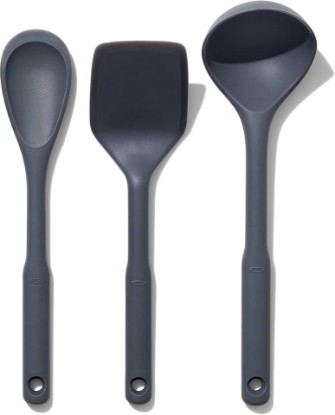 Picture of OXO Good Grips 3-Piece Silicone Utensil Set, Gray, One size