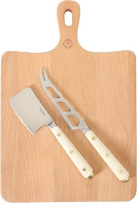 Picture of Martha Stewart Blairwood 3 Piece Beechwood Charcuterie Cutting Board with Cheese Knives Set