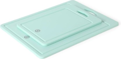 Picture of Martha Stewart BPA Free Plastic Cutting Board 2pc Set (16" x 12" and 12" x 8") - Martha Blue - Dishwasher Safe