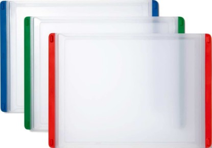 Picture of OXO Good Grips 3-Piece Plastic Everyday Cutting Board Set - Red, Green, Blue