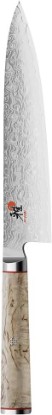 Picture of MIYABI Birchwood SG2 Japanese Chef's Knife, 8-inch, Chef's Kitchen Knife, Karelian Birch Handle, 100-layer flower Damascus pattern, Handcrafted in Seki, Japan