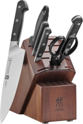 Picture of ZWILLING J.A. Henckels 7-pc ZWILLING Pro Knife Block Set, Black/Stainless Steel