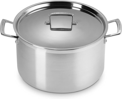 Picture of Le Creuset Stainless Steel Classic 3-Ply Stockpot, 10qt