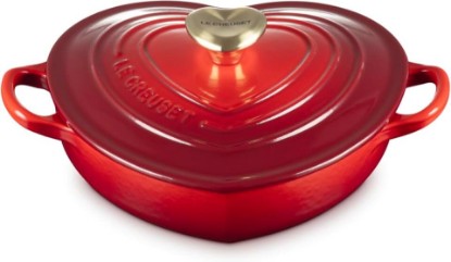 Picture of Le Creuset Enameled Cast Iron Shallow Heart Cocotte, 1.25 Qt., Cerise