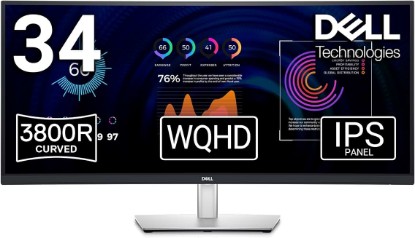 Picture of Dell 34 Curved USB-C Hub Monitor P3424WE - 86.5cm (34), W128484751 (P3424WE - 86.5cm (34)) TCO Certified