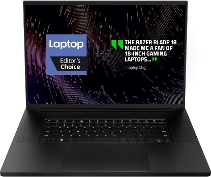 Picture of Razer Blade 18 Gaming Laptop: NVIDIA GeForce RTX 4090-13th Gen Intel 24-Core i9 HX CPU - 18" QHD+ 240Hz - 32GB RAM - 2TB SSD - CNC Aluminum - Compact GaN Charger - Windows 11 - Chroma RGB