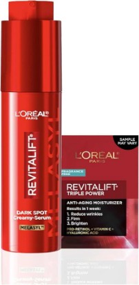 Picture of L'Oreal Paris Revitalift Triple Power Dark Spot Corrector Creamy-Serum, Hyperpigmentation Treatment With Melasyl, Vitamin C & Niacinamide, Treats Sun Spots, Dark Spots, Aging & Uneven Tone, 1.7 fl oz