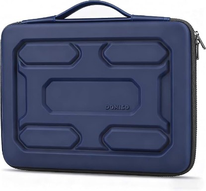 Picture of DOMISO 15.6 inch Laptop Sleeve with Handle Shockproof Waterproof EVA Protective Case for 15.6" Yoga 720 IdeaPad 310 320 ThinkPad T570/Legion 5 Gen 6/HP Envy 15/15.6" Notebooks, Dark Blue