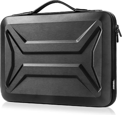 Picture of DOMISO 15.6-16 Inch Laptop Hard Case, Waterproof Shockproof Hard Shell Laptop Sleeve Protective Carrying Case with Retractable Handle for Macbook Pro/Lenovo IdeaPad Legion/HP ENVY/Dell XPS,Black