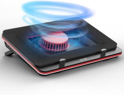Picture of IETS GT500 Powerful Turbo-Fan (5000 RPM) Laptop Cooling Pad with Infinitely Variable Speed,Seal Foam for Rapid Cooling Gaming Laptop,13-17.3inch Laptop Cooler with 3-Port USB Hub
