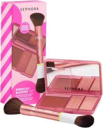 Picture of SEPHORA Collection Perfectly Blushed Set - Blush Palette in Cheek Pincher And Duo Cheek Brush