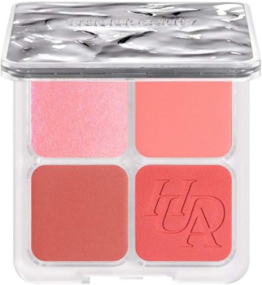 Picture of H.U.D.A - Soft-Focus Blush Highlighter Palette - Smooth, Blendable Powder Cheek Makeup for Brightening, Long-Wear for All Skin - Color: (Toasty Peach)