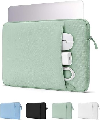 Picture of ProCase Laptop Sleeve 14" for MacBook Pro 14 Inch M5/M4/M3/M2/M1 2026-2021 | Slim Travel Sleeve with Soft Plush Lining & Large Front Pocket, Water-Resistant, Also Fit 14" HP Dell Lenovo ASUS Acer