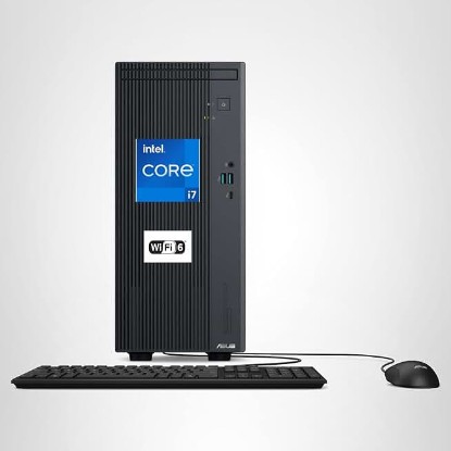 Picture of ASUS V500 Tower Desktop Computer | Intel Core i7 13620H (10 Cores, Up to 5GHz) | 16GB DDR5 RAM, 512GB PCIe SSD | WiFi 6, Bluetooth 5.4 | Intel UHD Graphics | Office 365 for The Web, Wired KB & Mouse