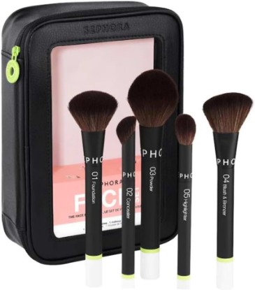 Picture of SEPHORA Favorites Face Set The Face Brush Set - 5 Makeup Brushes and 1 Makeup Bag