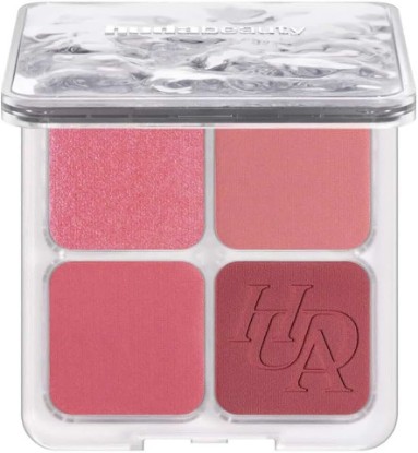 Picture of H.U.D.A - Soft-Focus Blush Highlighter Palette - Smooth, Blendable Powder Cheek Makeup for Brightening, Long-Wear for All Skin - Color: (Rose Berry)